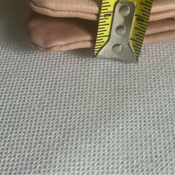 La Borsa Genuine Leather from Italy Crossbody/Wristlet Purse Tan Pale Pink - Picture 12 of 15